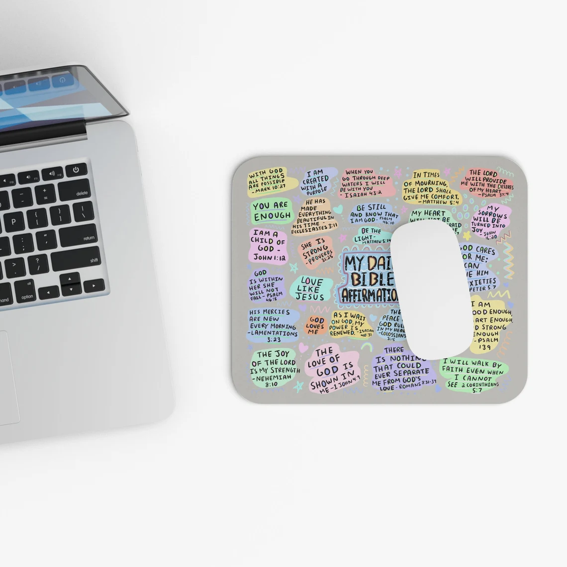 my bible daily affirmations mousepad, mousepad for a friend, affirmation mousepad, gift for her, bible verse mousepad my bible daily affirmations mousepad, mousepad for a friend, affirmation mousepad, gift for her, bible verse mousepad