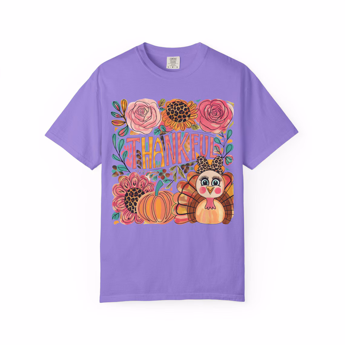 thankful turkey flower t shirt: cozy thanksgiving unisex tee thankful turkey flower t shirt: cozy thanksgiving unisex tee