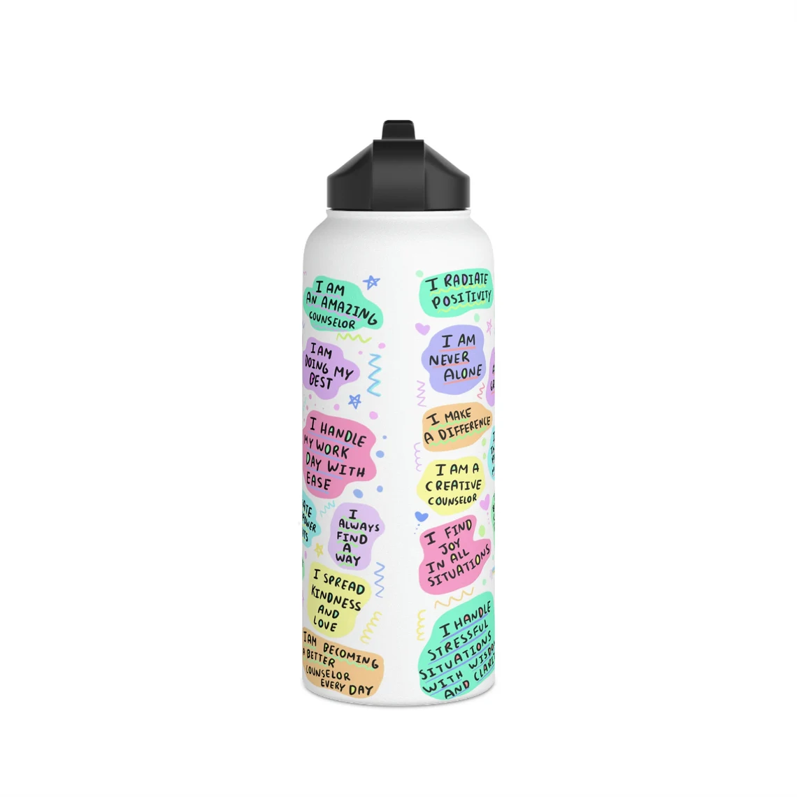 counselor affirmations tumbler: stainless steel water bottle counselor affirmations tumbler: stainless steel water bottle