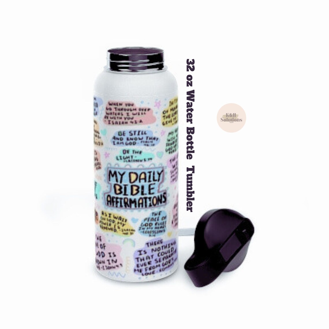 bible verse tumbler: christian stainless steel water bottle (18 or 32oz) bible verse tumbler: christian stainless steel water bottle (18 or 32oz)