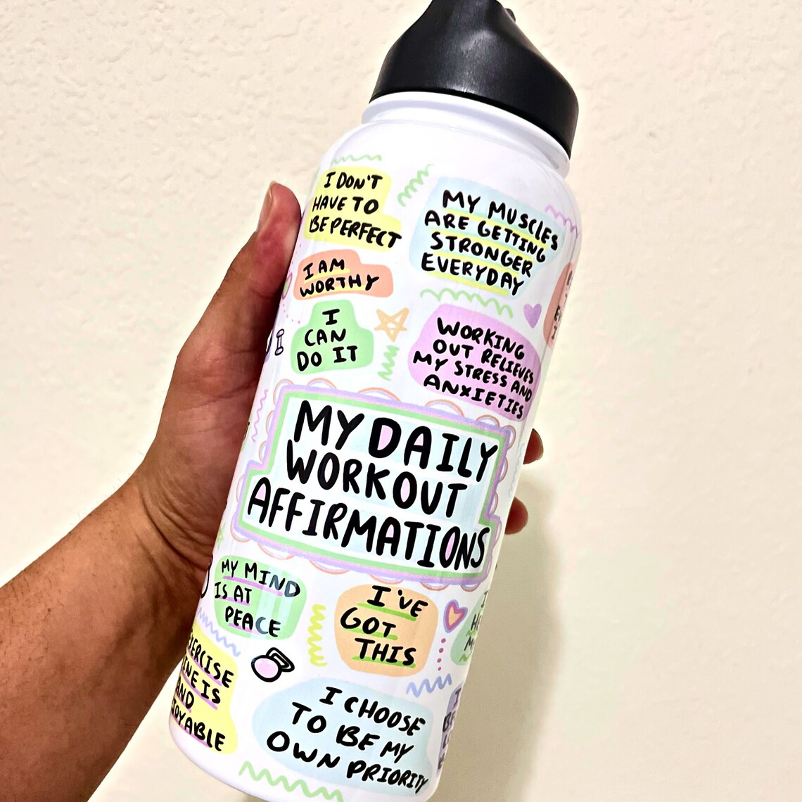 fitness motivational tumbler: 32 oz workout water bottle fitness motivational tumbler: 32 oz workout water bottle