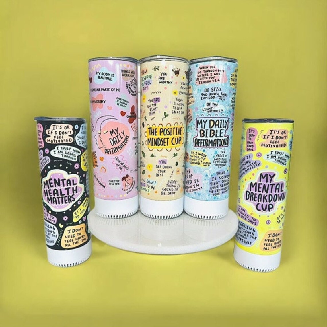 mental health matters tumbler with speaker: daily affirmations 20oz mental health matters tumbler with speaker: daily affirmations 20oz