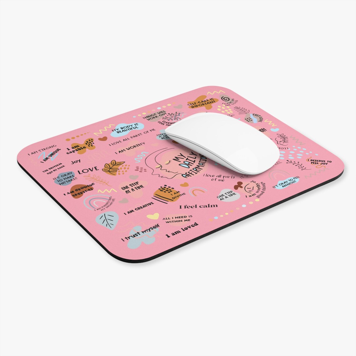 women's daily affirmations mousepad, mousepad for a friend, affirmation mousepad, gift for her women's daily affirmations mousepad, mousepad for a friend, affirmation mousepad, gift for her