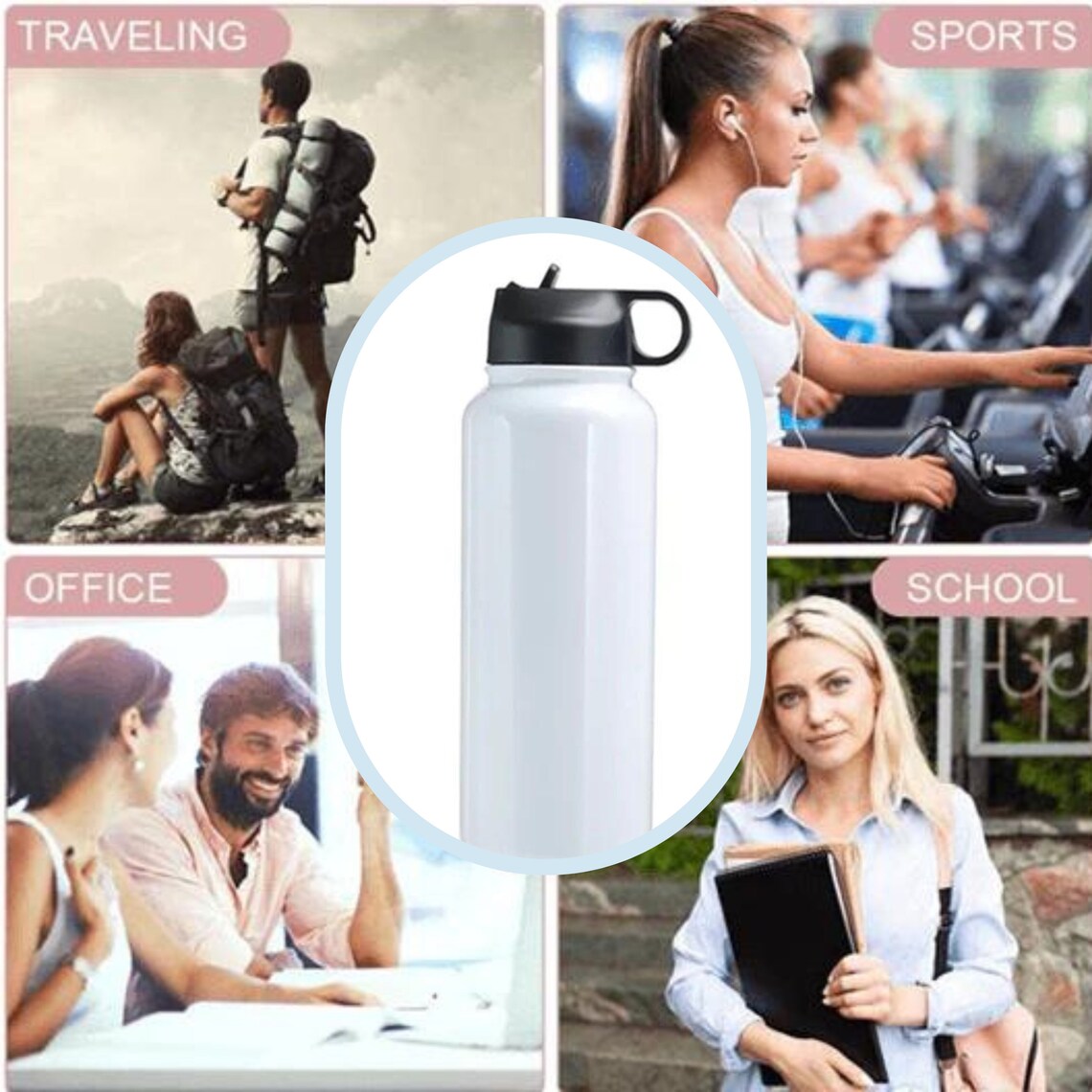 fitness motivational tumbler: 32 oz workout water bottle fitness motivational tumbler: 32 oz workout water bottle
