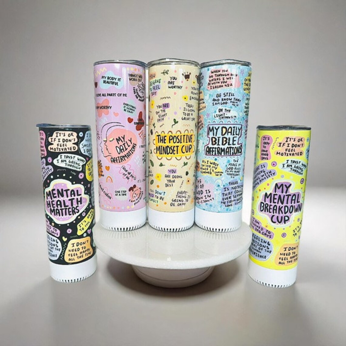 mental health matters tumbler with speaker: daily affirmations 20oz mental health matters tumbler with speaker: daily affirmations 20oz