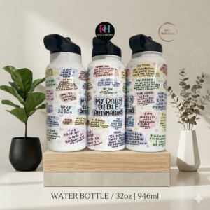 bible verse affirmations – christian water bottle