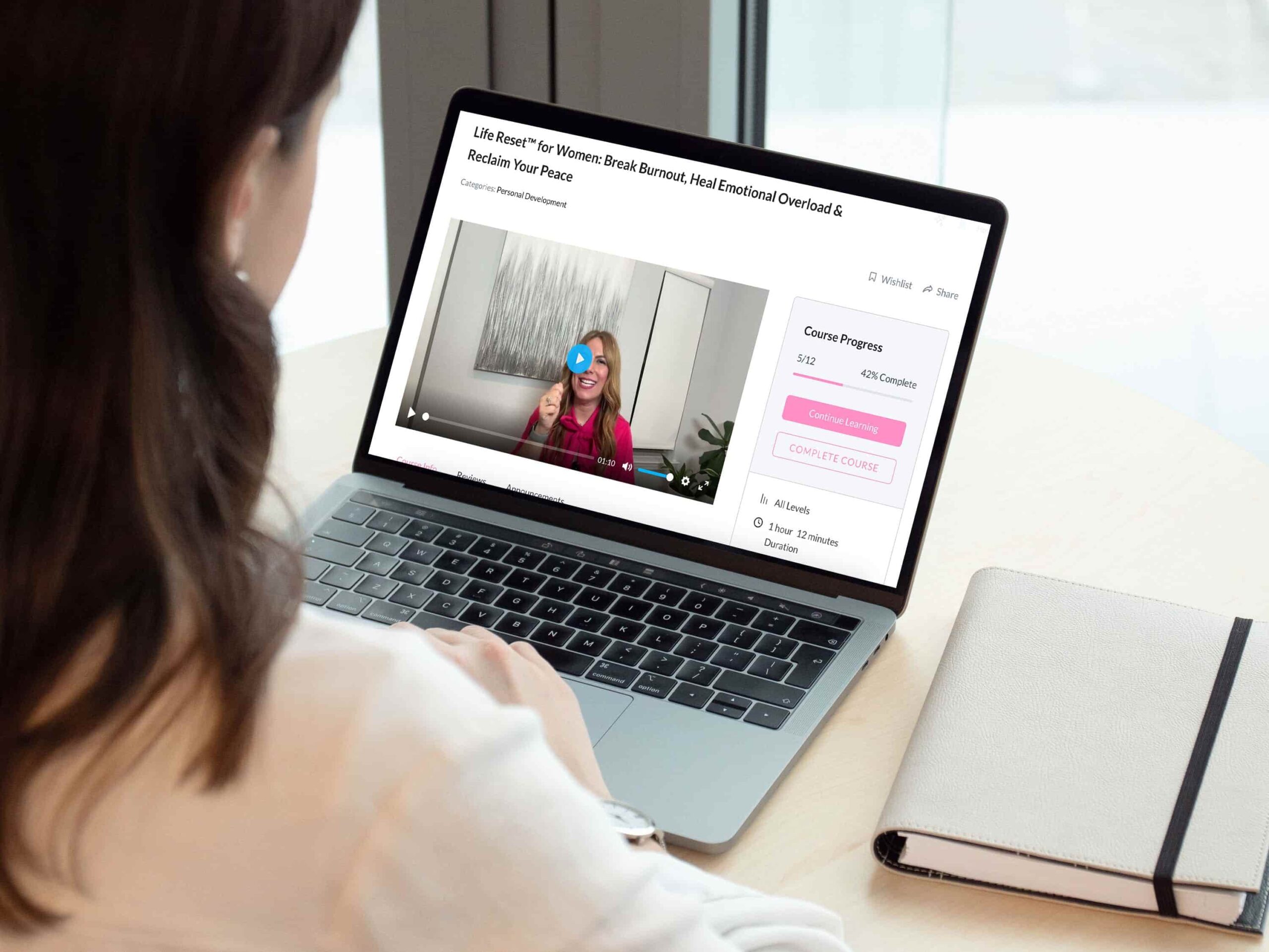 111free woman using laptop website mockup min min