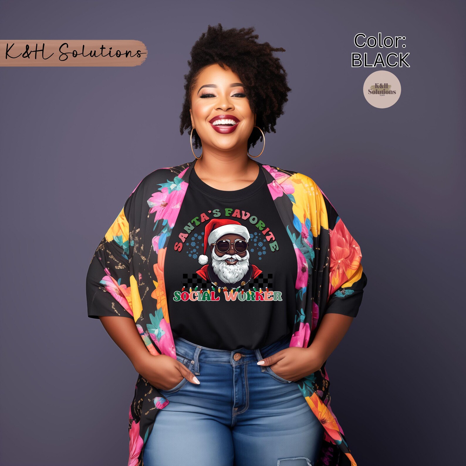 santa’s favorite social worker #2 black santa santa’s favorite social worker #2 black santa