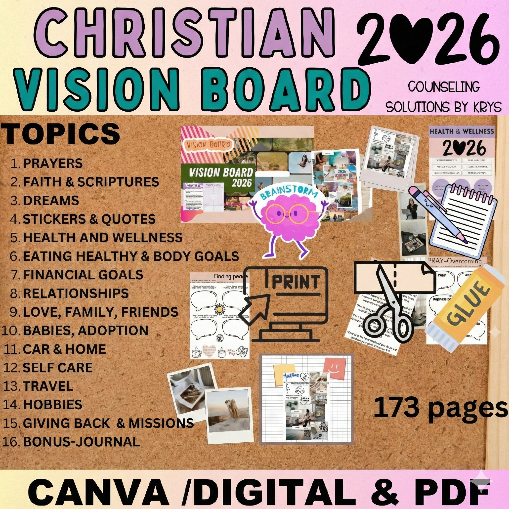 christian vision board 2026 for women | faith based digital vision board & planner with canva + printable pdf christian vision board 2026 for women | faith based digital vision board & planner with canva + printable pdf