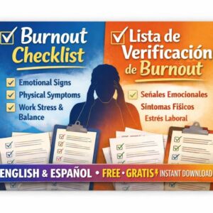 free burnout checklist – emotional exhaustion self assessment (english & spanish pdf)