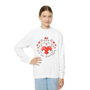 cute cat valentine sweatshirt – cat lover gift
