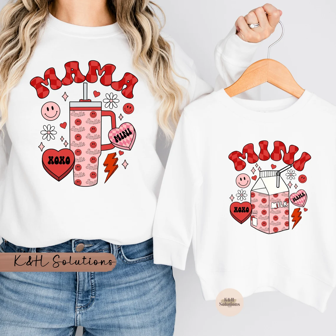 Mama & Mini Valentine’s Sweatshirt Set Mama & Mini Valentine’s Sweatshirt Set