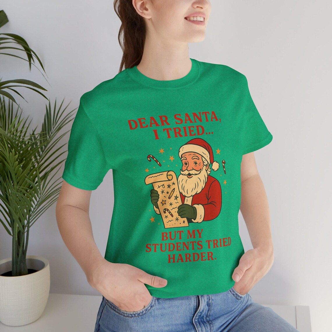 dear santa, i tried… but my students tried harder – white dear santa, i tried… but my students tried harder – white