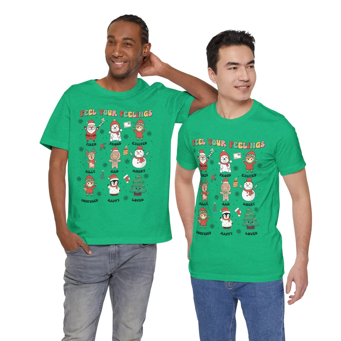 feel your feelings christmas characters – white feel your feelings christmas characters – white