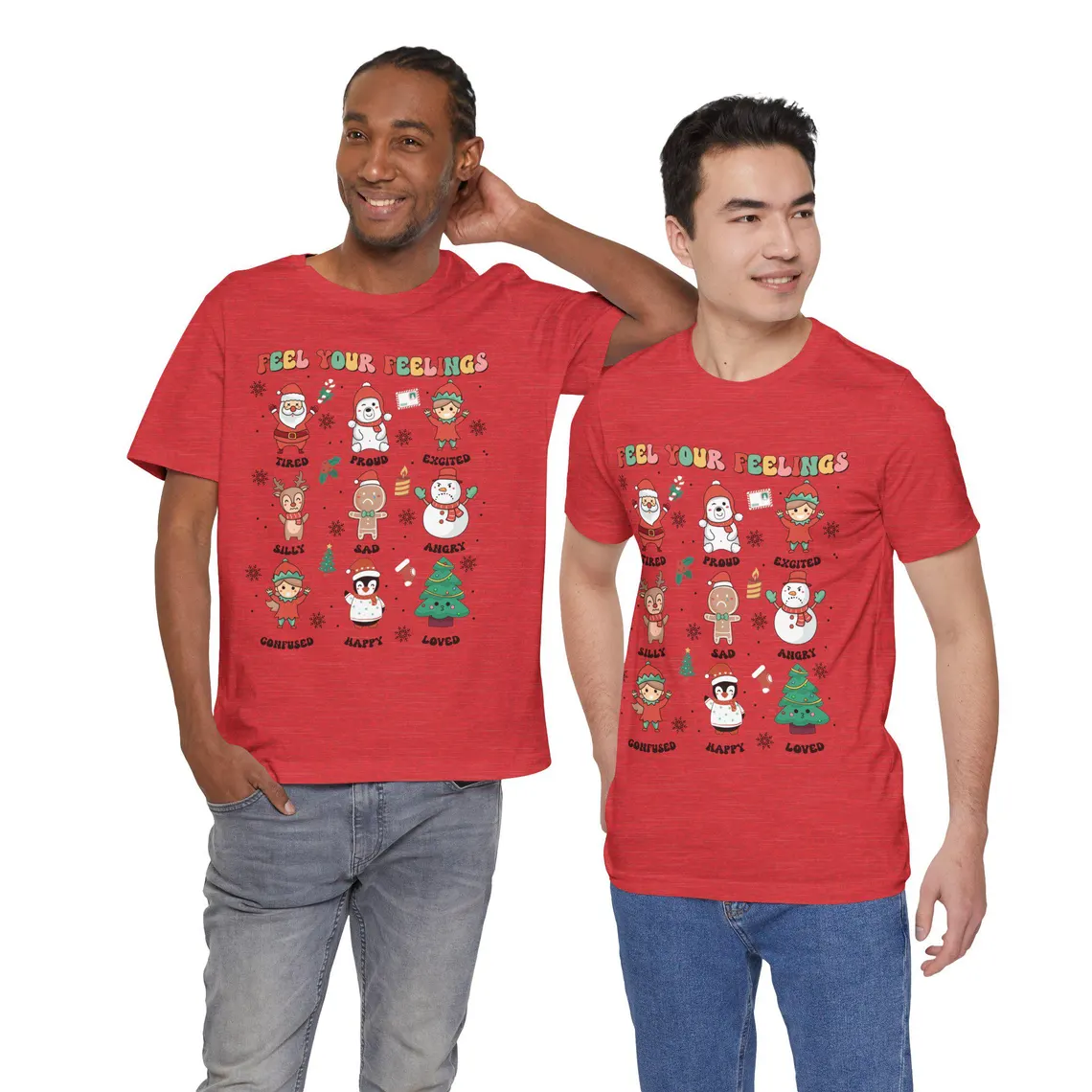 feel your feelings christmas characters – white feel your feelings christmas characters – white