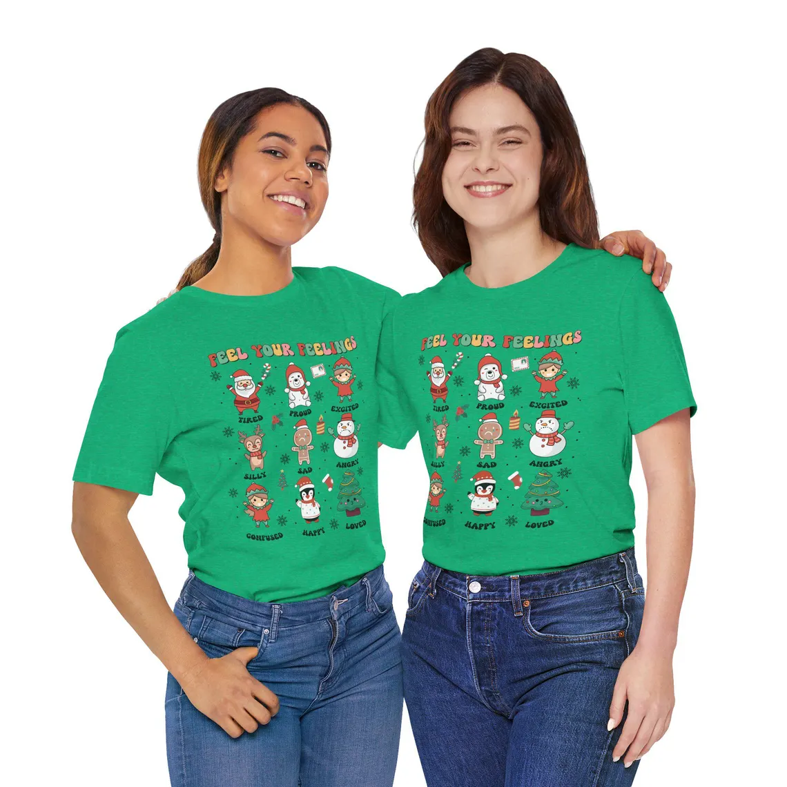 feel your feelings christmas characters – white feel your feelings christmas characters – white