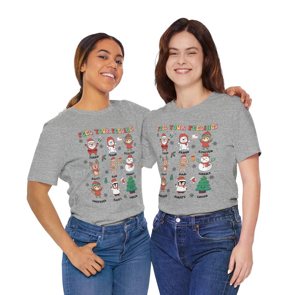 feel your feelings christmas characters – white feel your feelings christmas characters – white