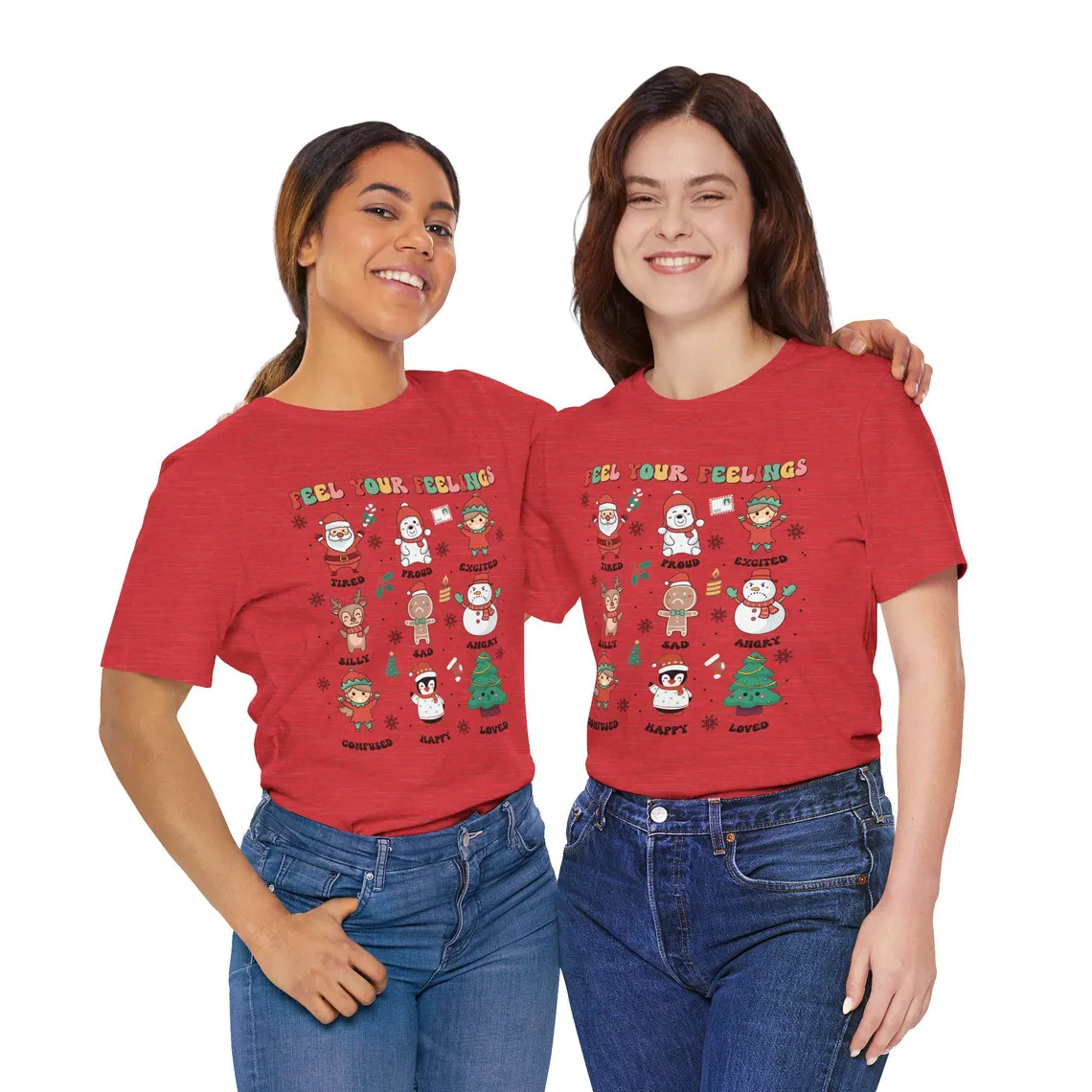 feel your feelings christmas characters – white feel your feelings christmas characters – white