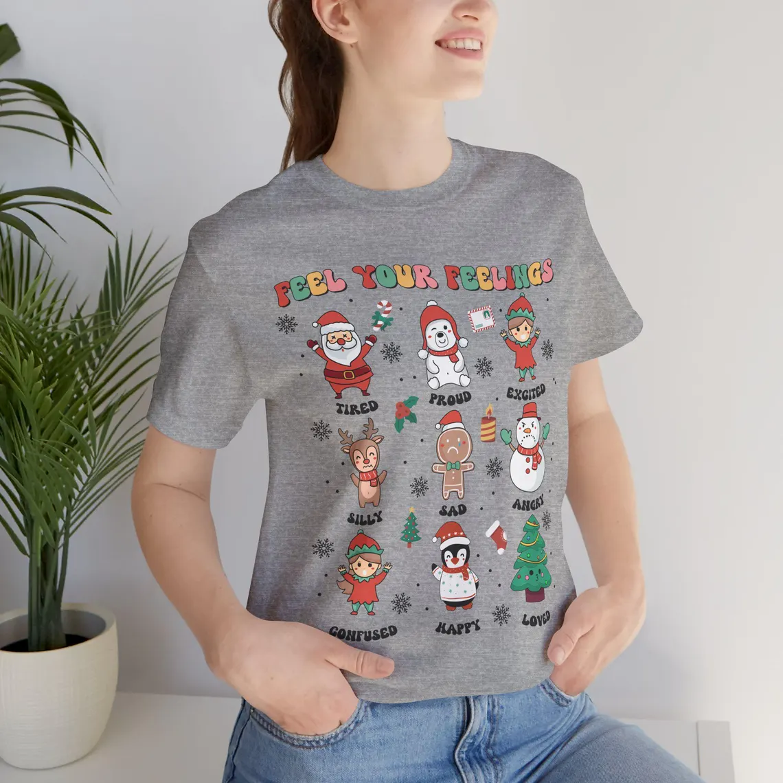feel your feelings christmas characters – white feel your feelings christmas characters – white