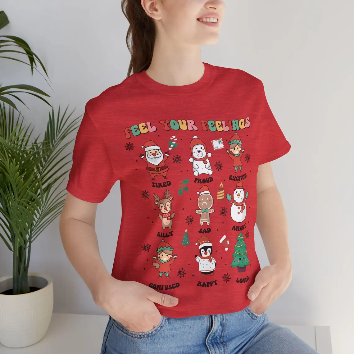 feel your feelings christmas characters – white feel your feelings christmas characters – white