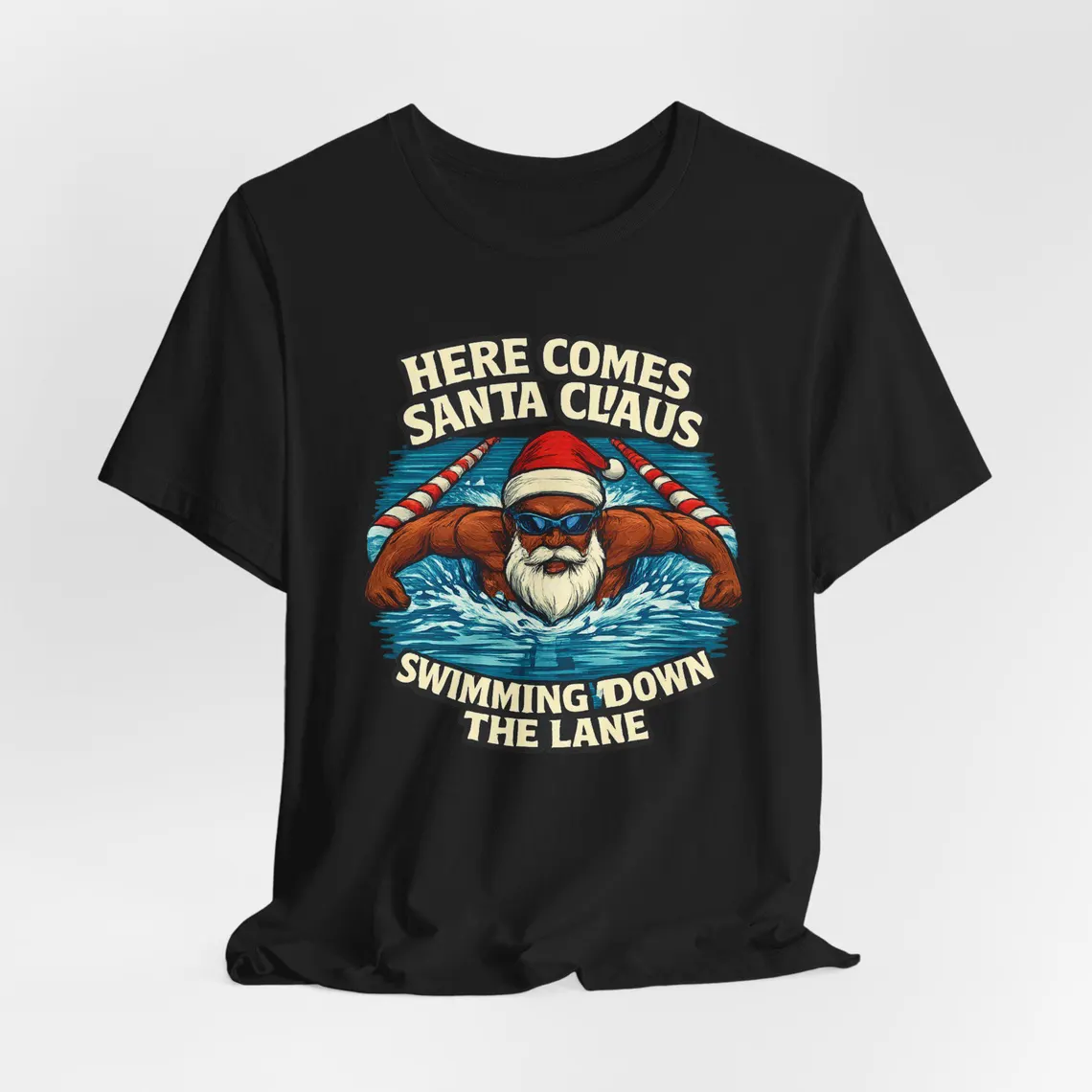 Here Comes Santa Claus Swimming Down the Lane Here Comes Santa Claus Swimming Down the Lane
