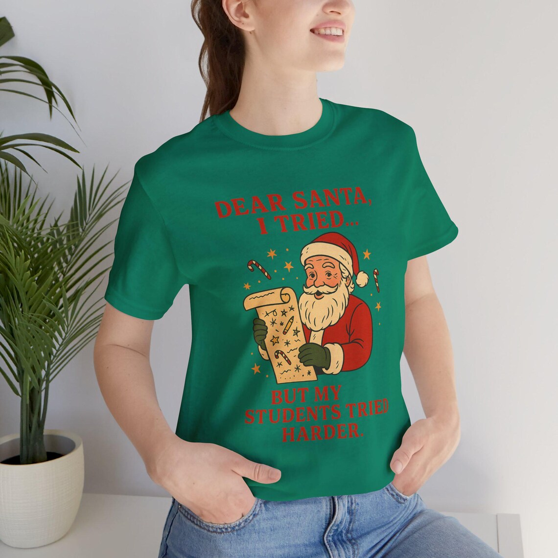 dear santa, i tried… but my students tried harder – white dear santa, i tried… but my students tried harder – white