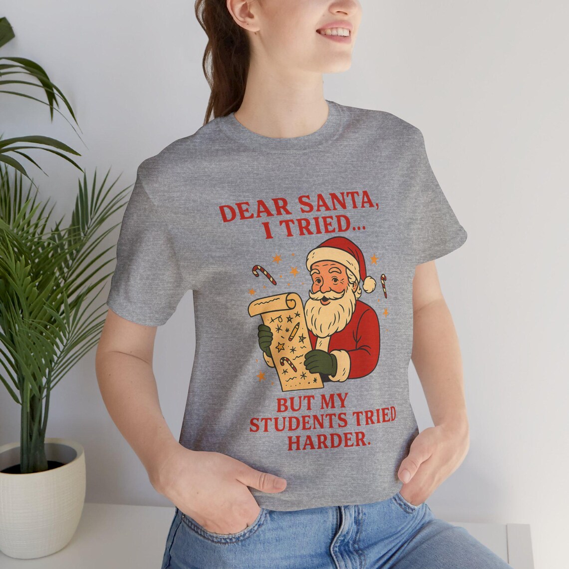 dear santa, i tried… but my students tried harder – white dear santa, i tried… but my students tried harder – white