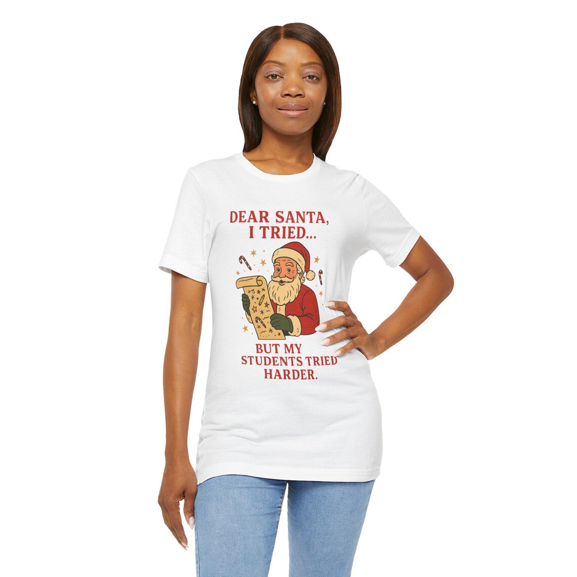 dear santa, i tried… but my students tried harder – white dear santa, i tried… but my students tried harder – white