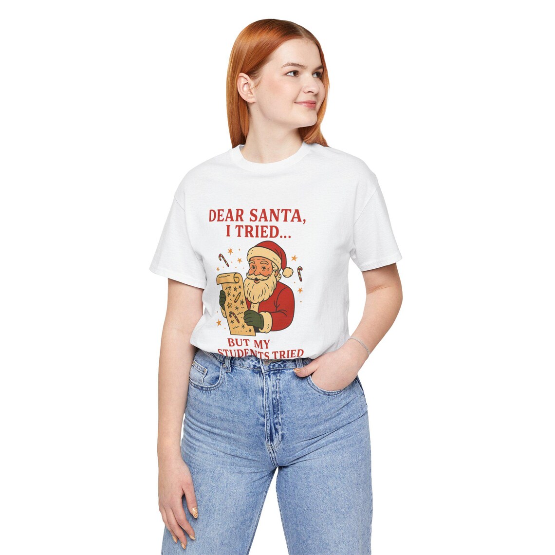 dear santa, i tried… but my students tried harder – white dear santa, i tried… but my students tried harder – white