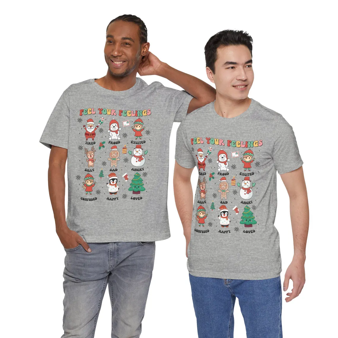 feel your feelings christmas characters – white feel your feelings christmas characters – white