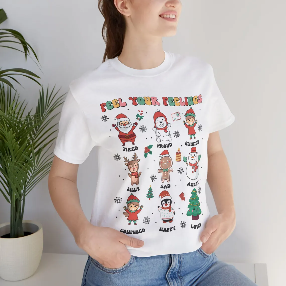 feel your feelings christmas characters – white feel your feelings christmas characters – white