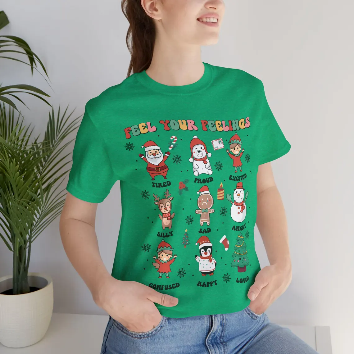 feel your feelings christmas characters – white feel your feelings christmas characters – white