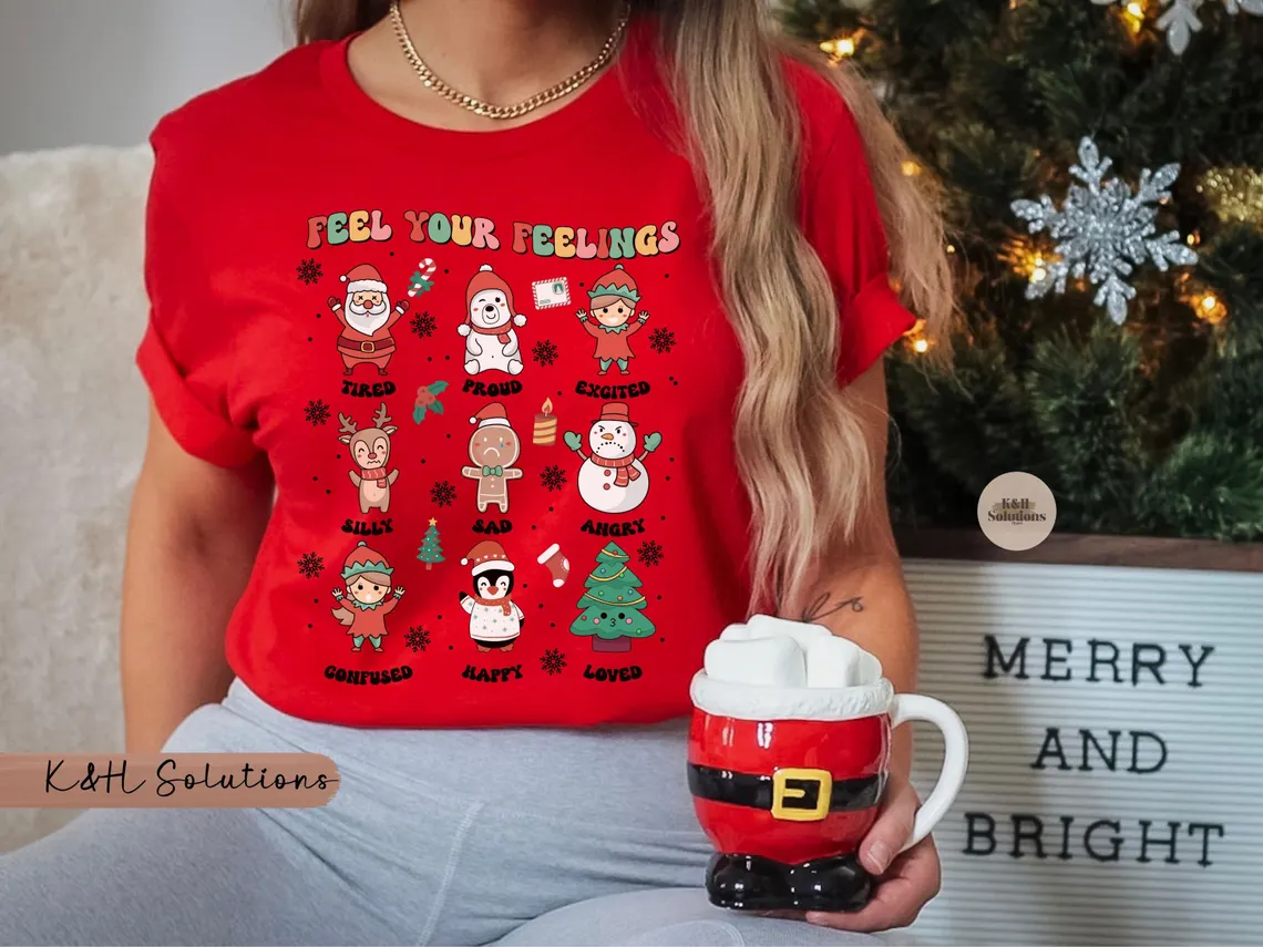 feel your feelings christmas characters – white feel your feelings christmas characters – white