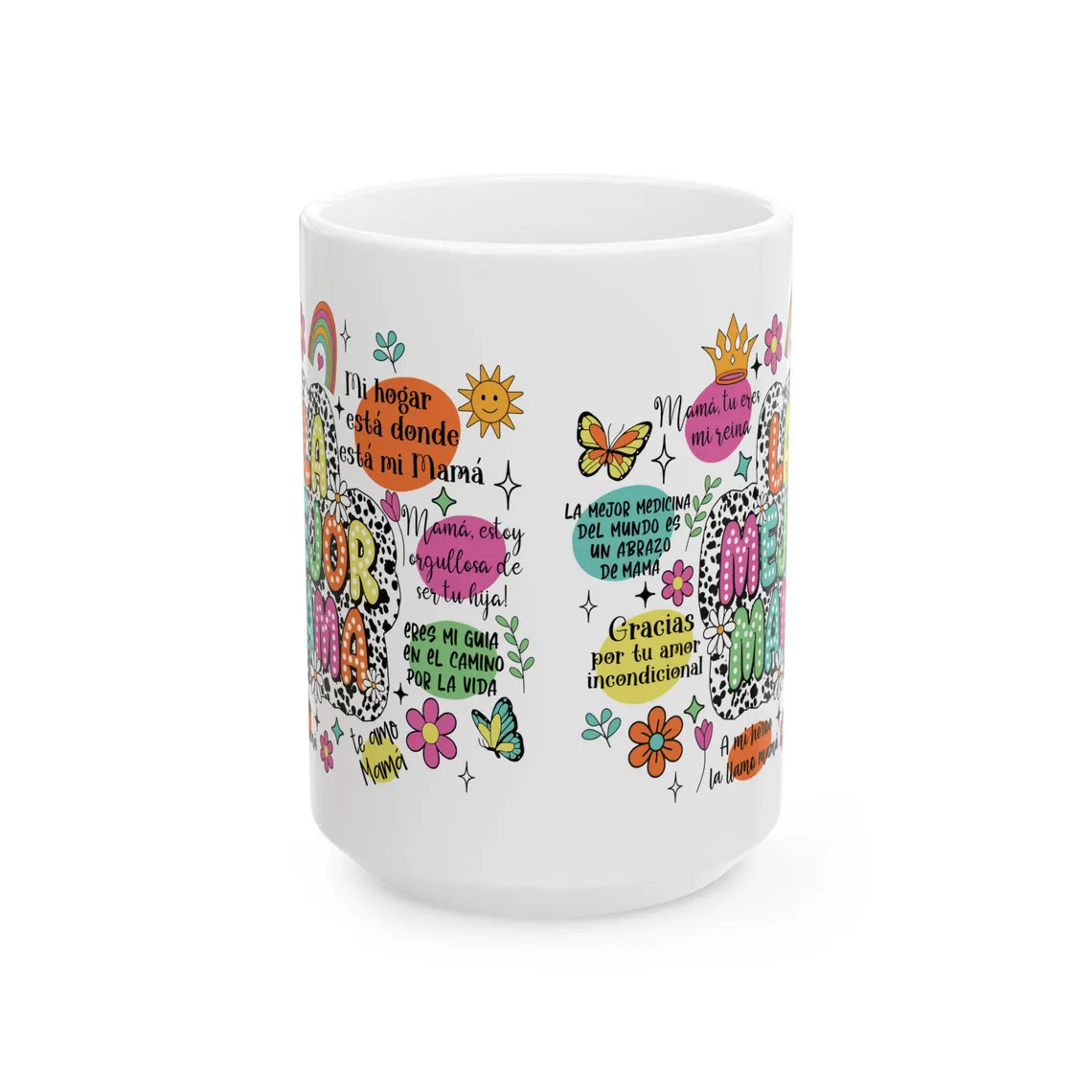 spanish positive quotes floral mug spanish positive quotes floral mug