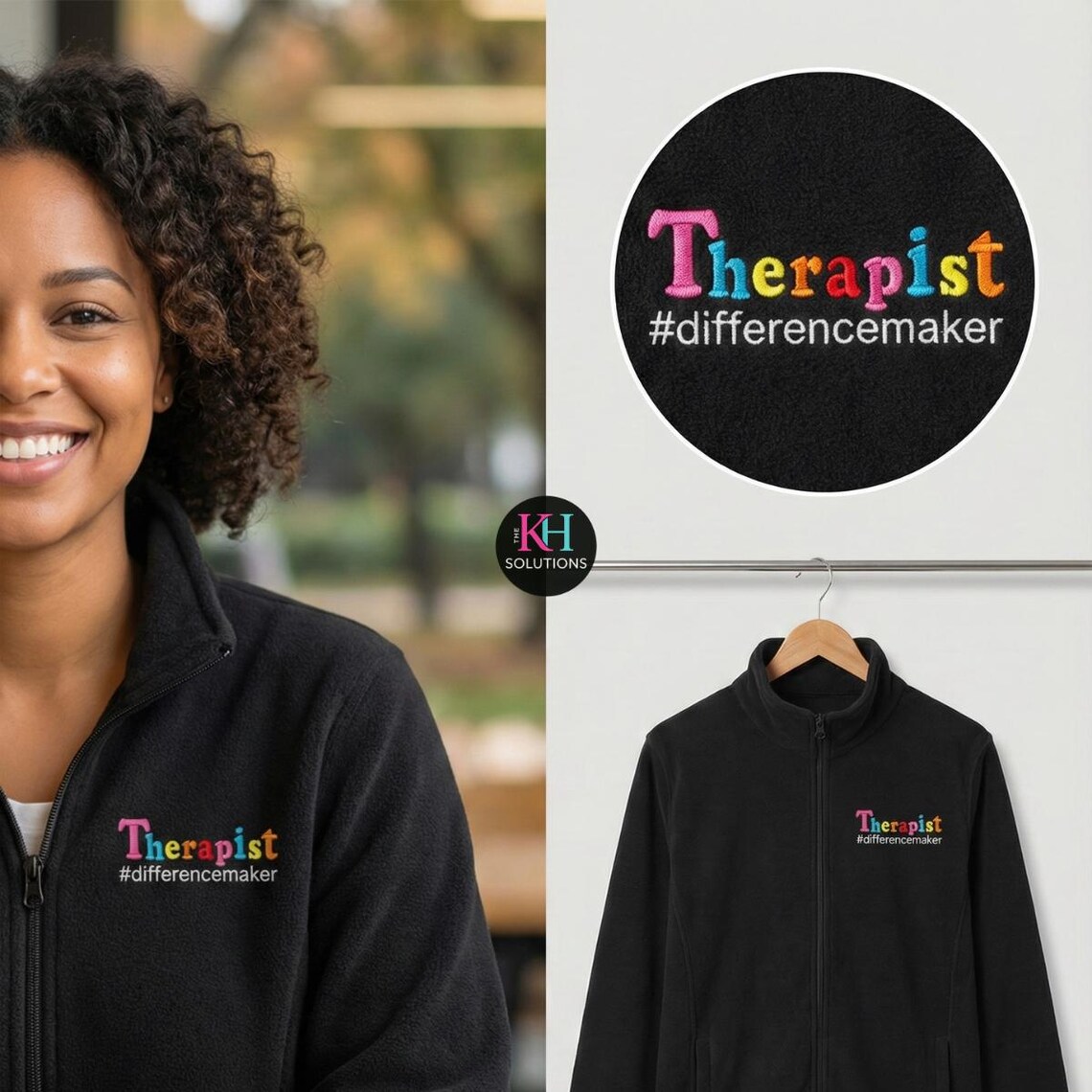 therapist jacket – embroidered full zip therapist jacket – embroidered full zip