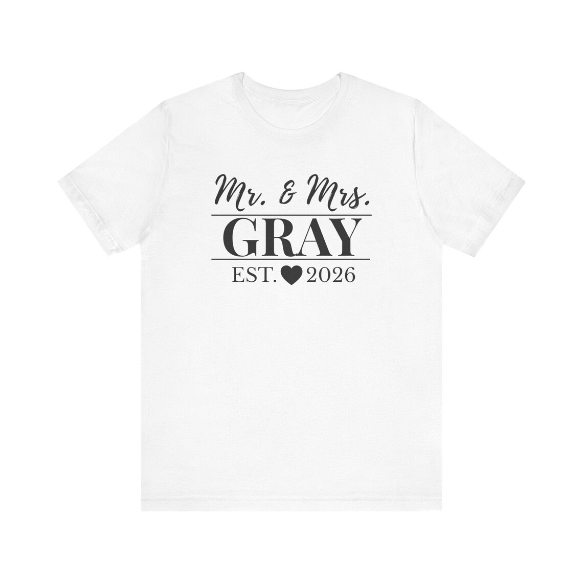 custom newlywed shirt – just married (mr. & mrs. gray) custom newlywed shirt – just married (mr. & mrs. gray)