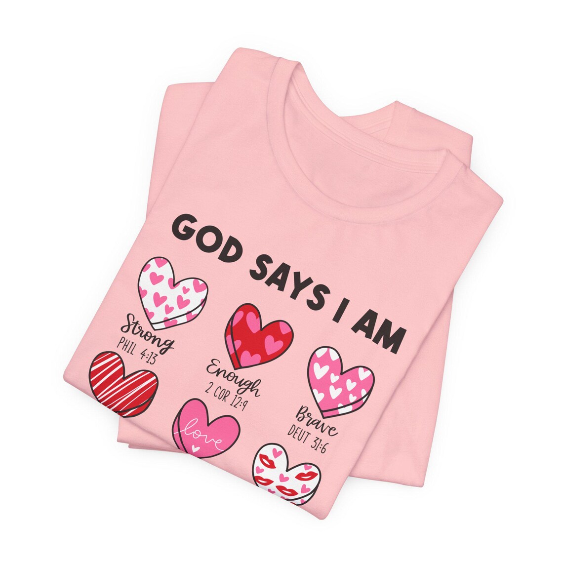 god says i am heart grid tee | christian faith shirt god says i am heart grid tee | christian faith shirt