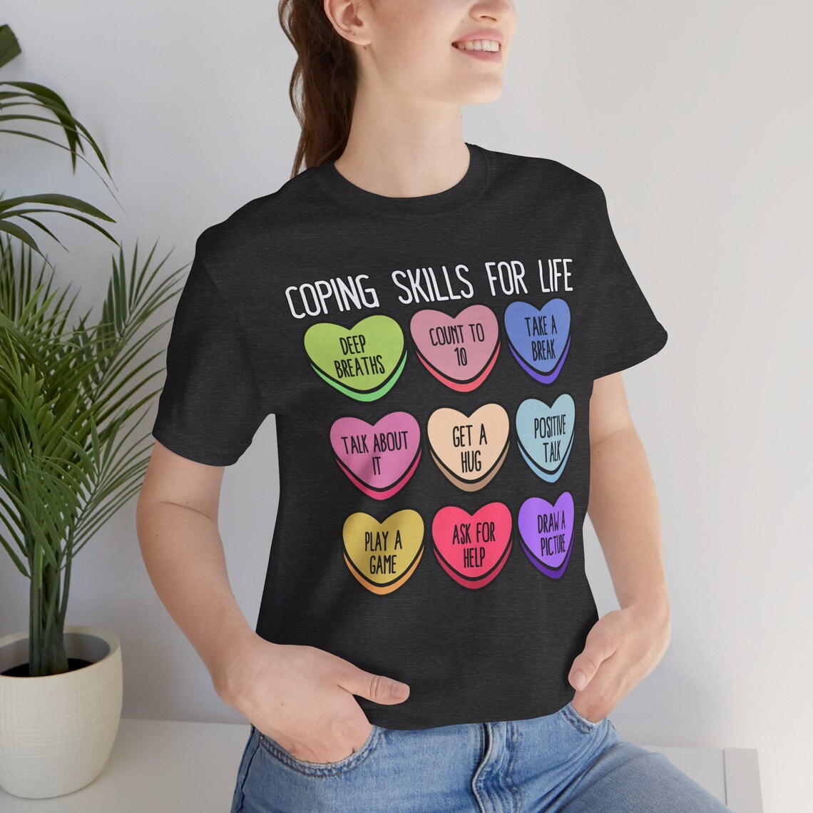coping skills conversation hearts – black coping skills conversation hearts – black