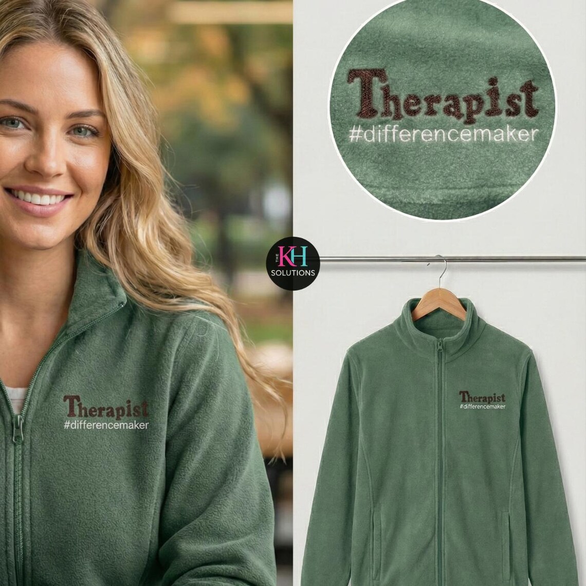 therapist jacket – embroidered full zip therapist jacket – embroidered full zip
