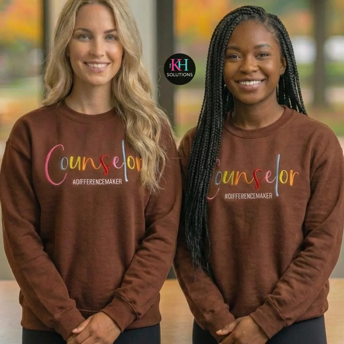 counselor difference maker sweatshirt (brown) counselor difference maker sweatshirt (brown)