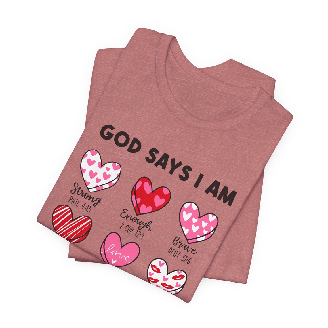 god says i am heart grid tee | christian faith shirt god says i am heart grid tee | christian faith shirt