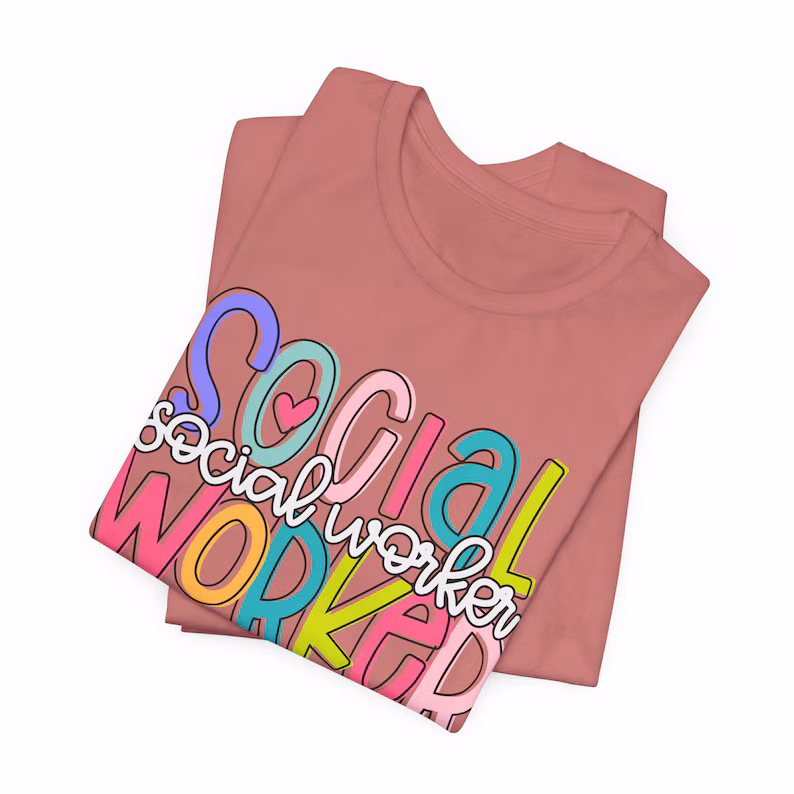 Social Worker Bright Colors Shirt Social Worker Bright Colors Shirt