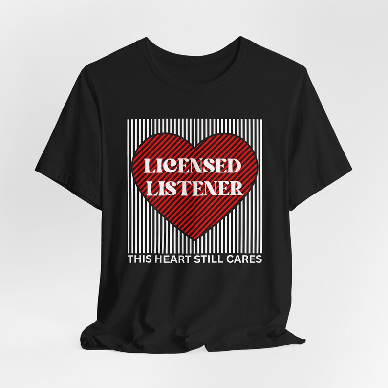 licensed listener shirt, striped heart love tee | pink heart graphic t shirt, therapist licensed listener tee licensed listener shirt, striped heart love tee | pink heart graphic t shirt, therapist licensed listener tee