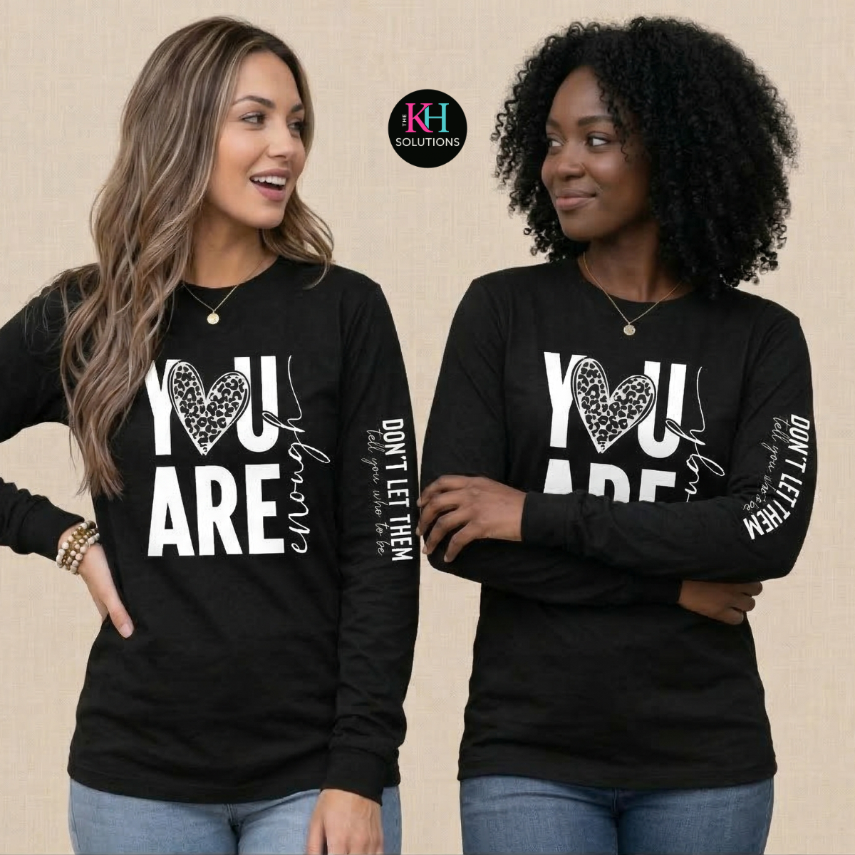 you are enough shirt, don't let them tell you otherwise on the sleeve, mental health gift you are enough shirt, don't let them tell you otherwise on the sleeve, mental health gift