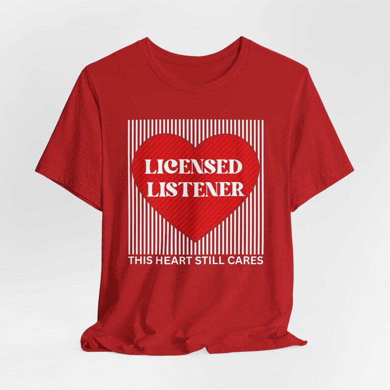 licensed listener shirt, striped heart love tee | pink heart graphic t shirt, therapist licensed listener tee licensed listener shirt, striped heart love tee | pink heart graphic t shirt, therapist licensed listener tee