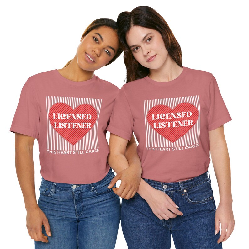 licensed listener shirt, striped heart love tee | pink heart graphic t shirt, therapist licensed listener tee licensed listener shirt, striped heart love tee | pink heart graphic t shirt, therapist licensed listener tee