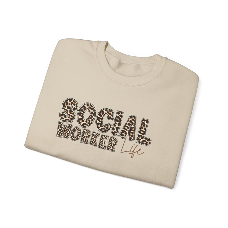 social worker life leopard print sweatshirt: counselor gift social worker life leopard print sweatshirt: counselor gift