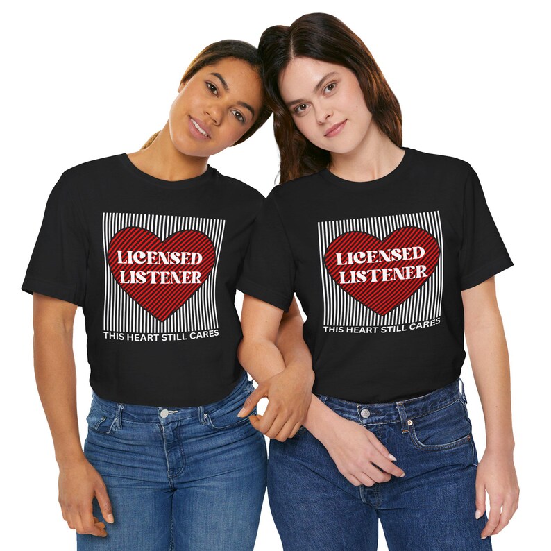 licensed listener shirt, striped heart love tee | pink heart graphic t shirt, therapist licensed listener tee licensed listener shirt, striped heart love tee | pink heart graphic t shirt, therapist licensed listener tee