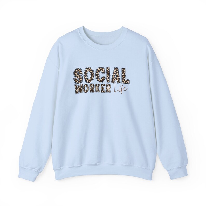 social worker life leopard print sweatshirt: counselor gift social worker life leopard print sweatshirt: counselor gift