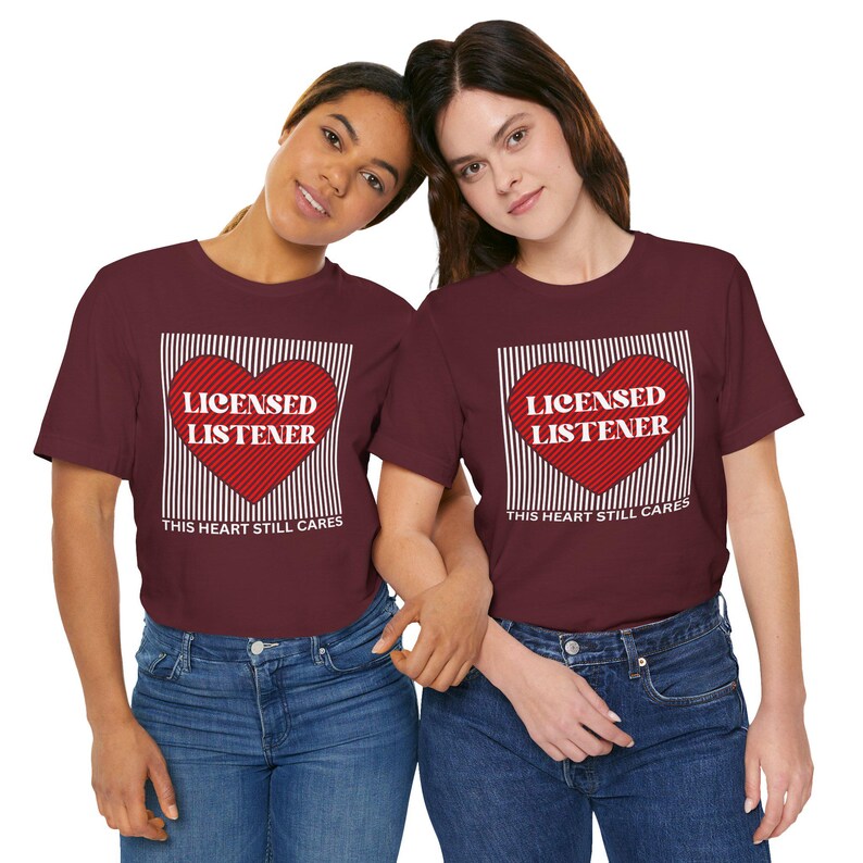 licensed listener shirt, striped heart love tee | pink heart graphic t shirt, therapist licensed listener tee licensed listener shirt, striped heart love tee | pink heart graphic t shirt, therapist licensed listener tee